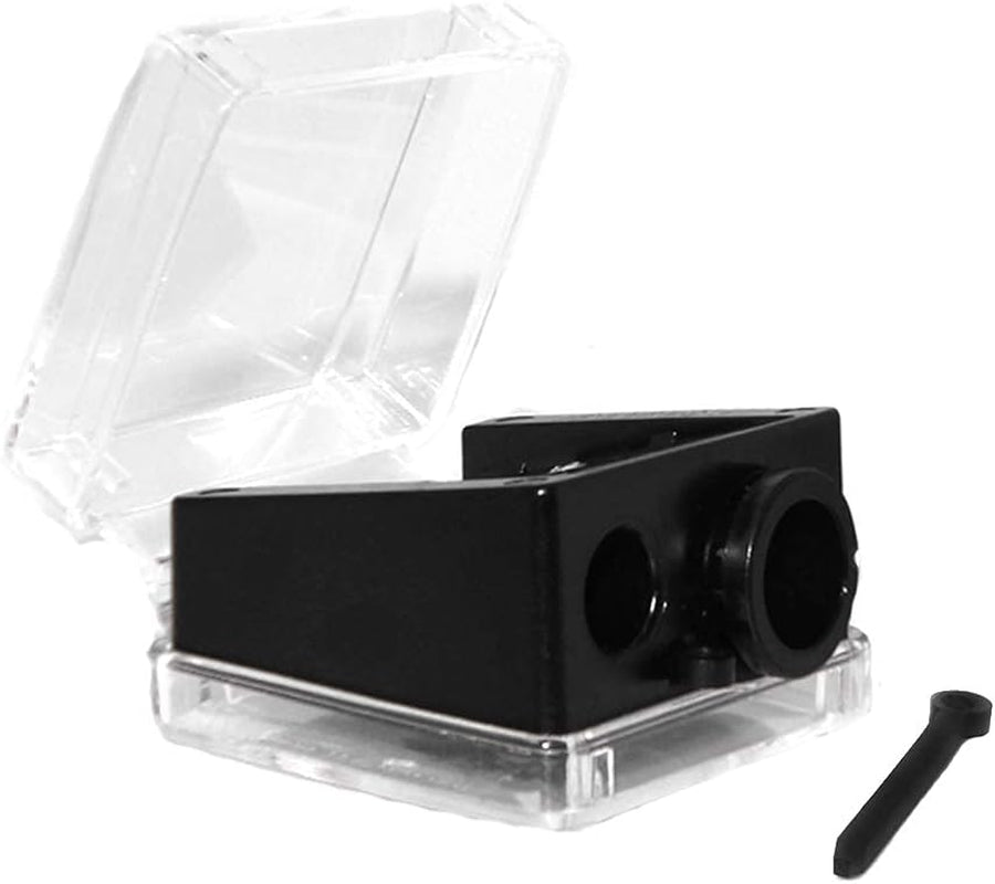 Double Barrel 3 in 1 Cosmetic Pencil Sharpener with Cover, Stainless Steel Blade, Size Adjuster, Essential for Small and Extra Large Lip Liner, Eyeliner, Brow Pencils