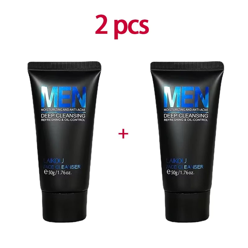 Men Facial Cleanser Face Washing Moisturizing Man Skin Care Oil Control Blackhead Remove Scrub Cosmetics Deep Norishing
